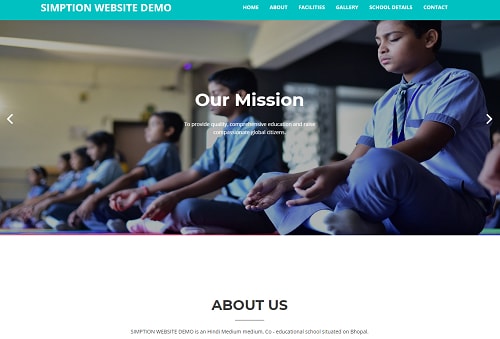 One Page Website template — demo 1 screenshot
